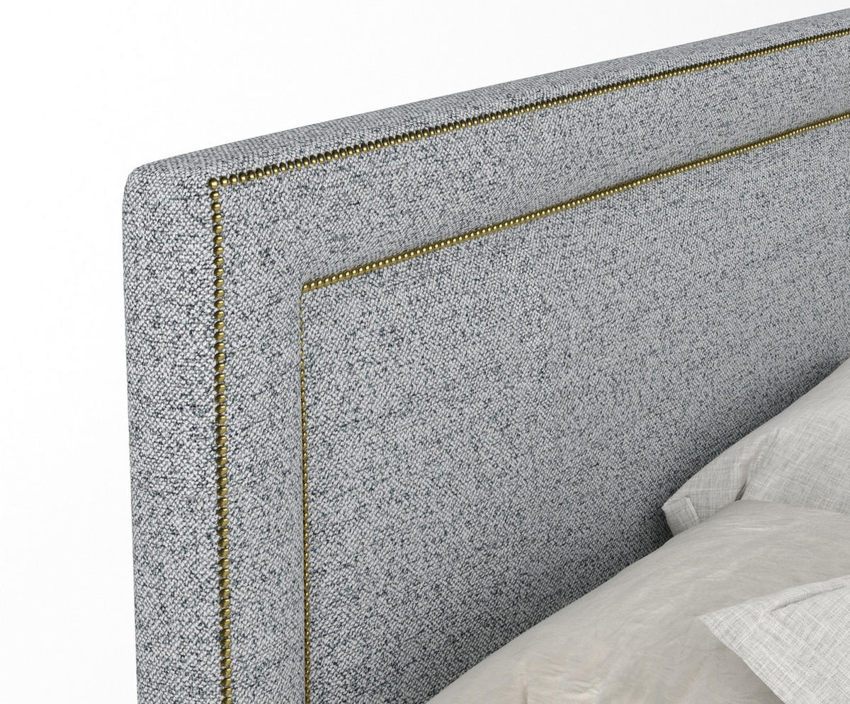 BOXSPRINGBETT Luxora Grau 200/200 cm - Schwarz/Grau, Holz/Holzwerkstoff (200/200cm) - Maison de Reve