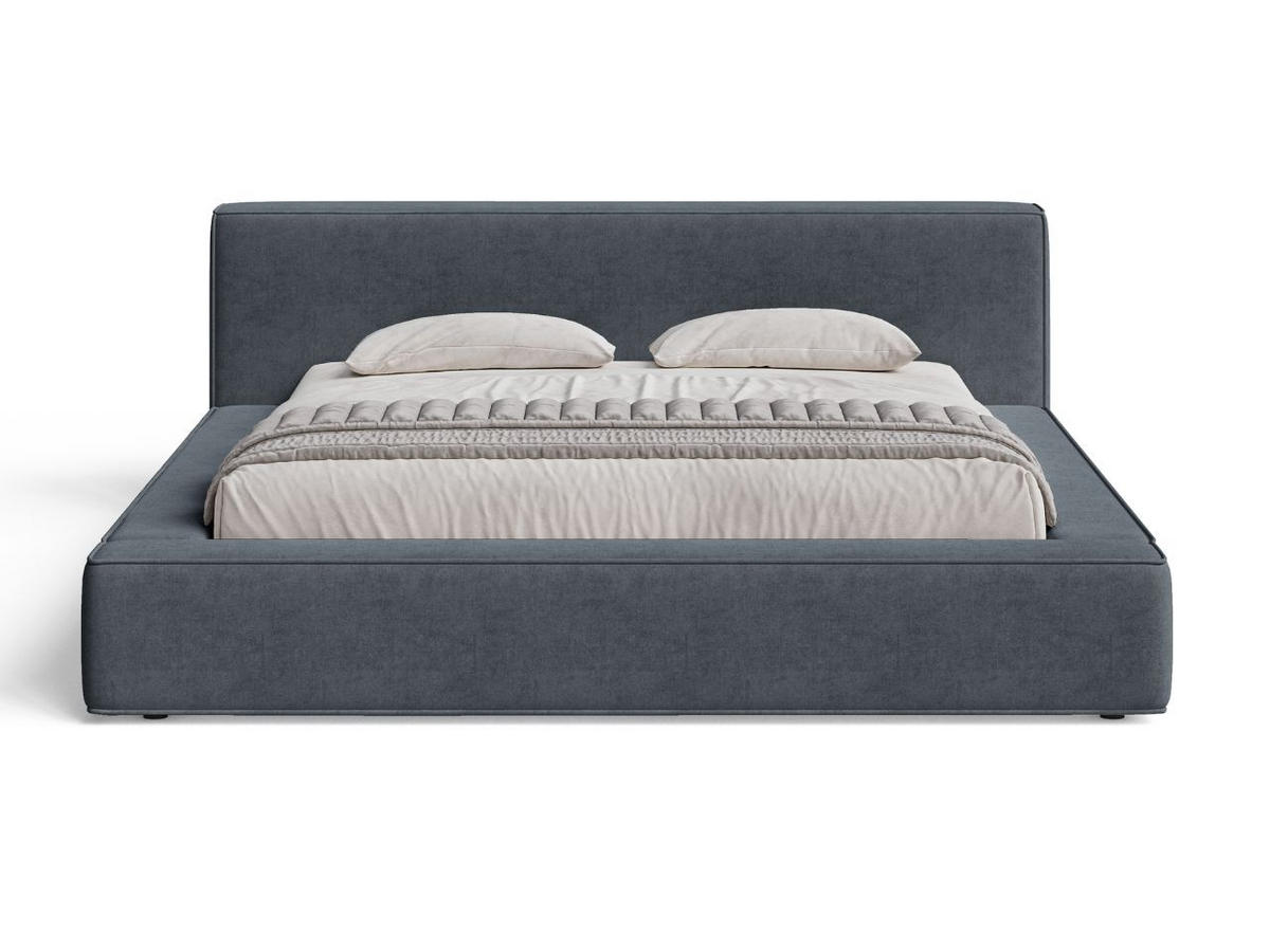 POLSTERBETT Mali 160x200 Dunkelgrau - Dunkelgrau, Textil (160/200cm) - Graingold