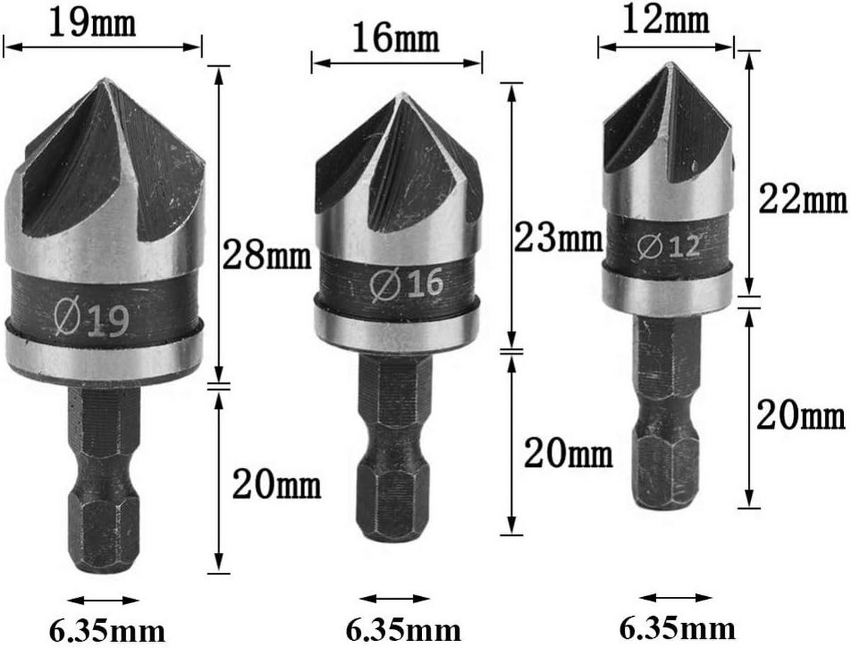 BIT-SATZ，12/16/19 mm - Schwarz, Metall (1.9/1.9/4.8cm) - LIBRATON