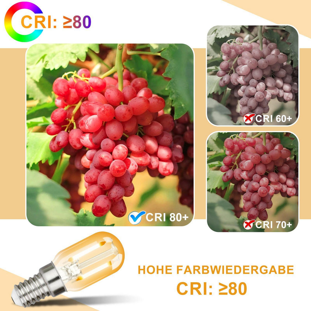 LED-LEUCHTMITTEL Attendorn II 6.4/2.2/2.2cm(2er-set) - Braun, Glas (2.2/2.2cm) - Nettlife