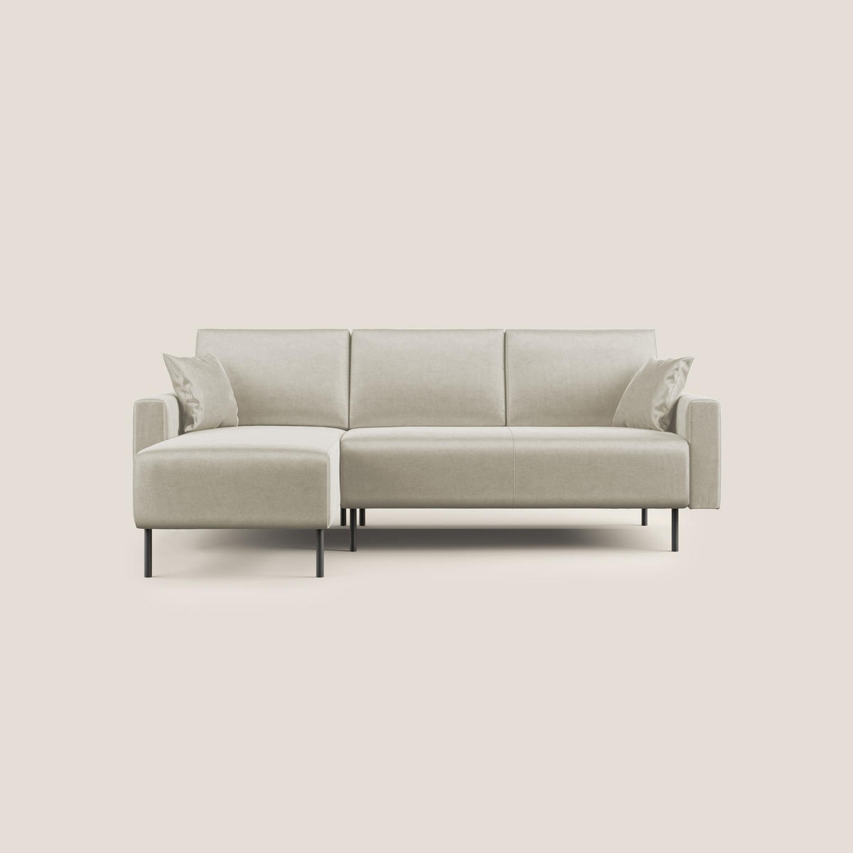 ECKSOFA Arthur - Creme, Textil (224/91cm) - Divani.store