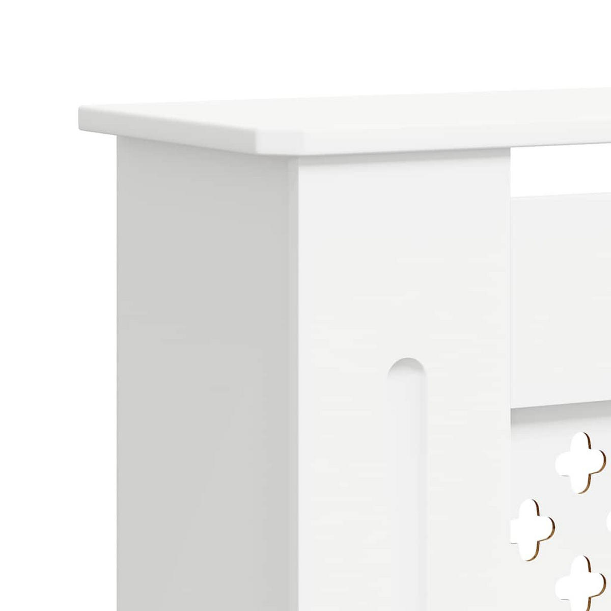 HEIZKÖRPERABDECKUNG mit mit Rautenmuster, 141-205 cm, aus MDF, Weiß, modernes Design für Wohnzimmer - Weiß, Holz (19/205/81.5cm) - vidaXL