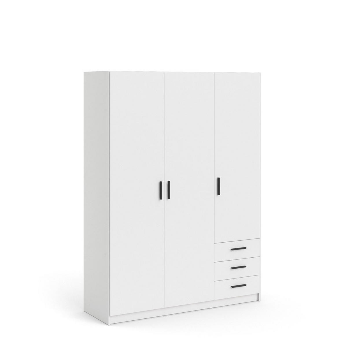 KLEIDERSCHRANK weiß - Weiß, Holzwerkstoff (147/201/50cm) - ebuy24