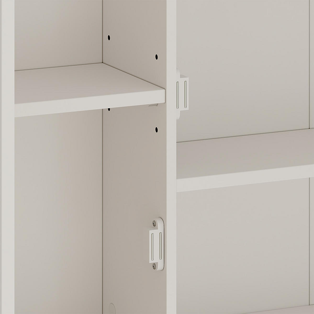 BADSPIEGELSCHRANK Rosario Weiß 68 x 49 cm mit 2 Türen - Weiß, Holzwerkstoff (68/49/16.5cm) - Vicco