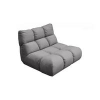 DREHSESSEL VIVIEN Steingrau Velvet Drehbar (360°) - Schwarz/Grau, Kunststoff/Textil (112/85/108cm) - KAWOLA