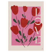 POSTER Affordable Art Prints x Anne-Marie Volfova - Tulips - Rot, Papier (30/40/0.1cm) - Poster&Frame