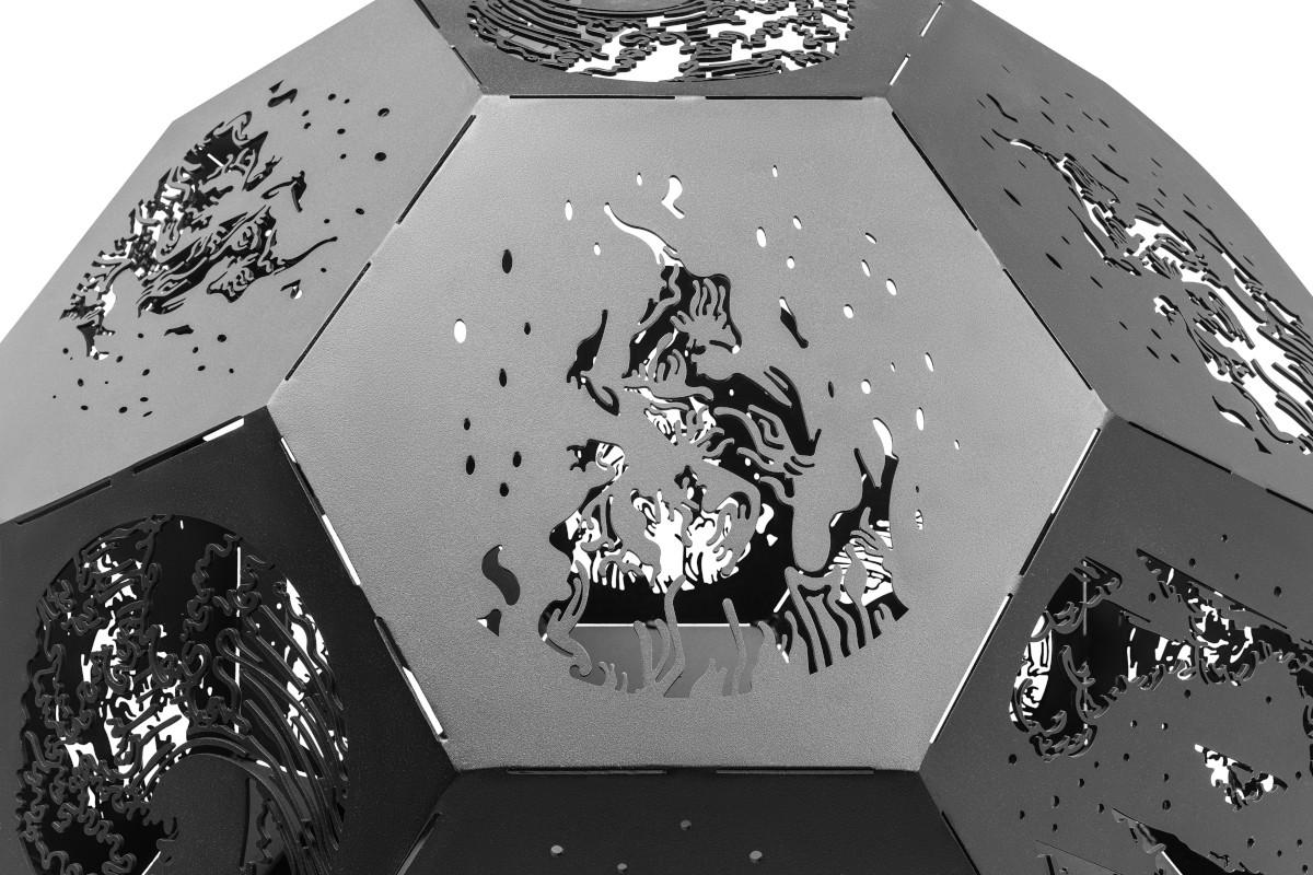 FEUERSTELLE LUNA Schwarz 100 x 100 x 110 cm 75 kg pulverbeschichtet - Schwarz, Metall (100/110/100cm) - The Favilla