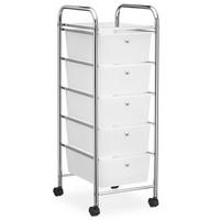 BADROLLWAGEN GINA - Transparent, Kunststoff/Metall (33/92/40cm) - IDIMEX