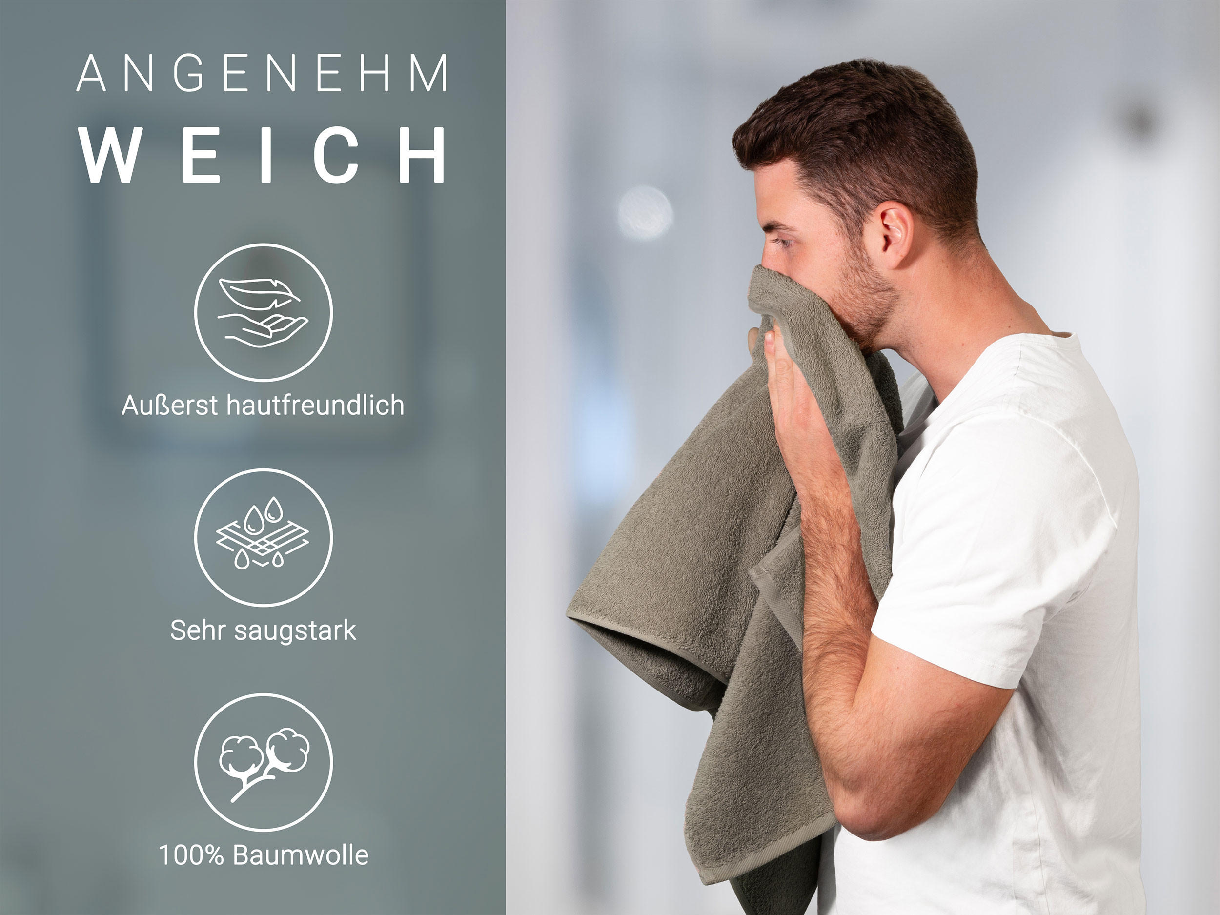 HANDTÜCHER, 6er-Set, 50x100 cm, 100% Baumwolle, Braun - Fango, Textil (50/100cm) - Zollner