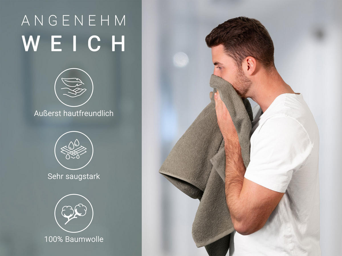 HANDTÜCHER, 6er-Set, 50x100 cm, 100% Baumwolle, Braun - Fango, Textil (50/100cm) - Zollner
