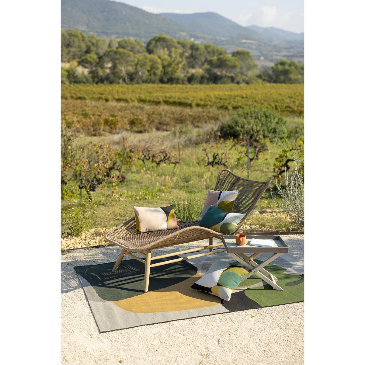OUTDOOR-KISSEN Leana mokka 45 x 45 cm - Braun, Textil (45/45cm) - Vivaraise