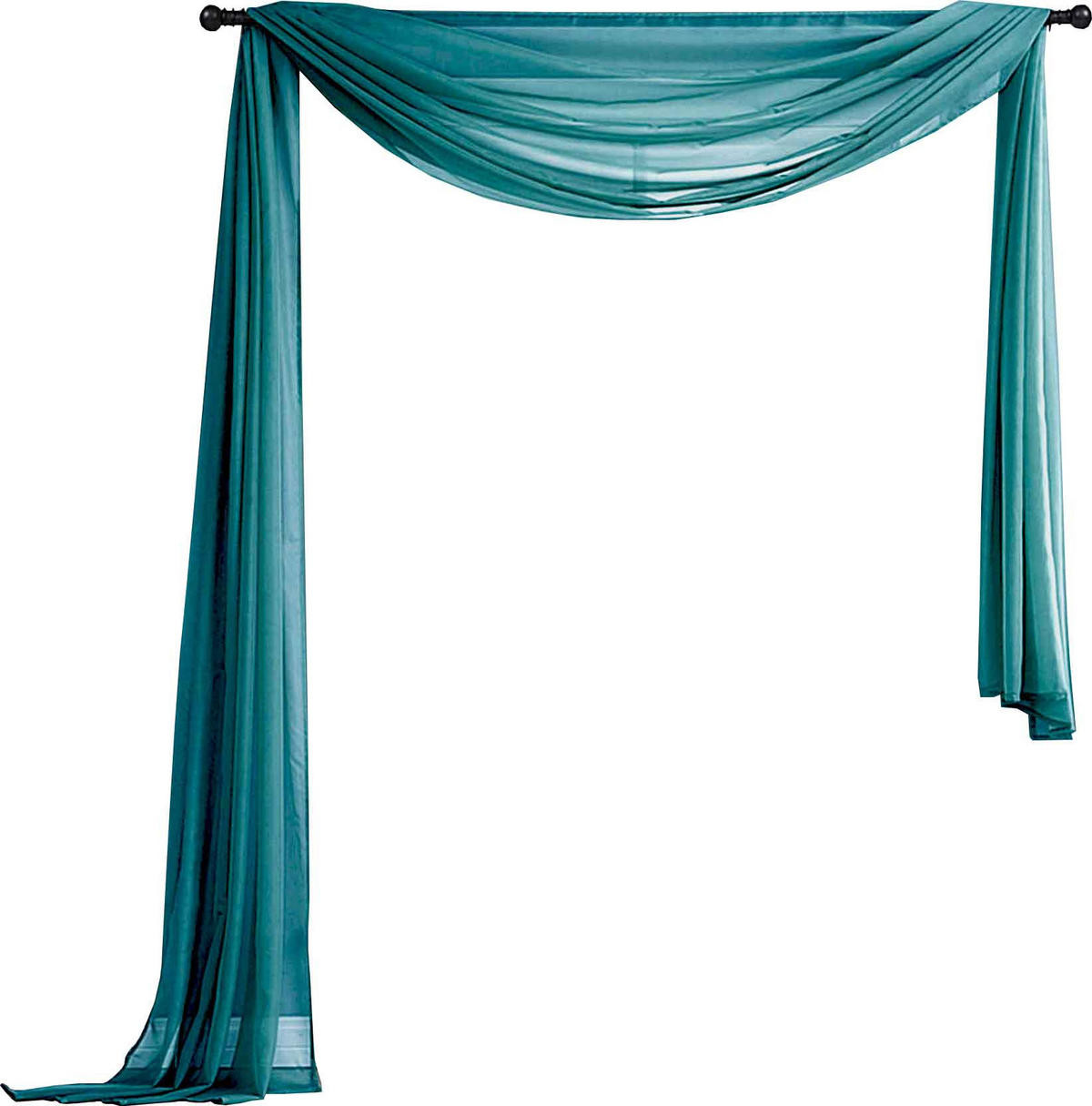 QUERBEHANG 1ER SET HxB 140x600 Türkis - Türkis, Textil (140/600cm) - Gardinenbox