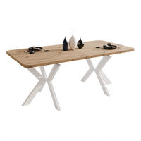 AUSZIEHTISCH DANTON 200/100/76 cm, Weiß / Artisan-Eiche - Weiß/Eiche Artisan, Holzwerkstoff/Metall (100/200/76cm) - Idohome