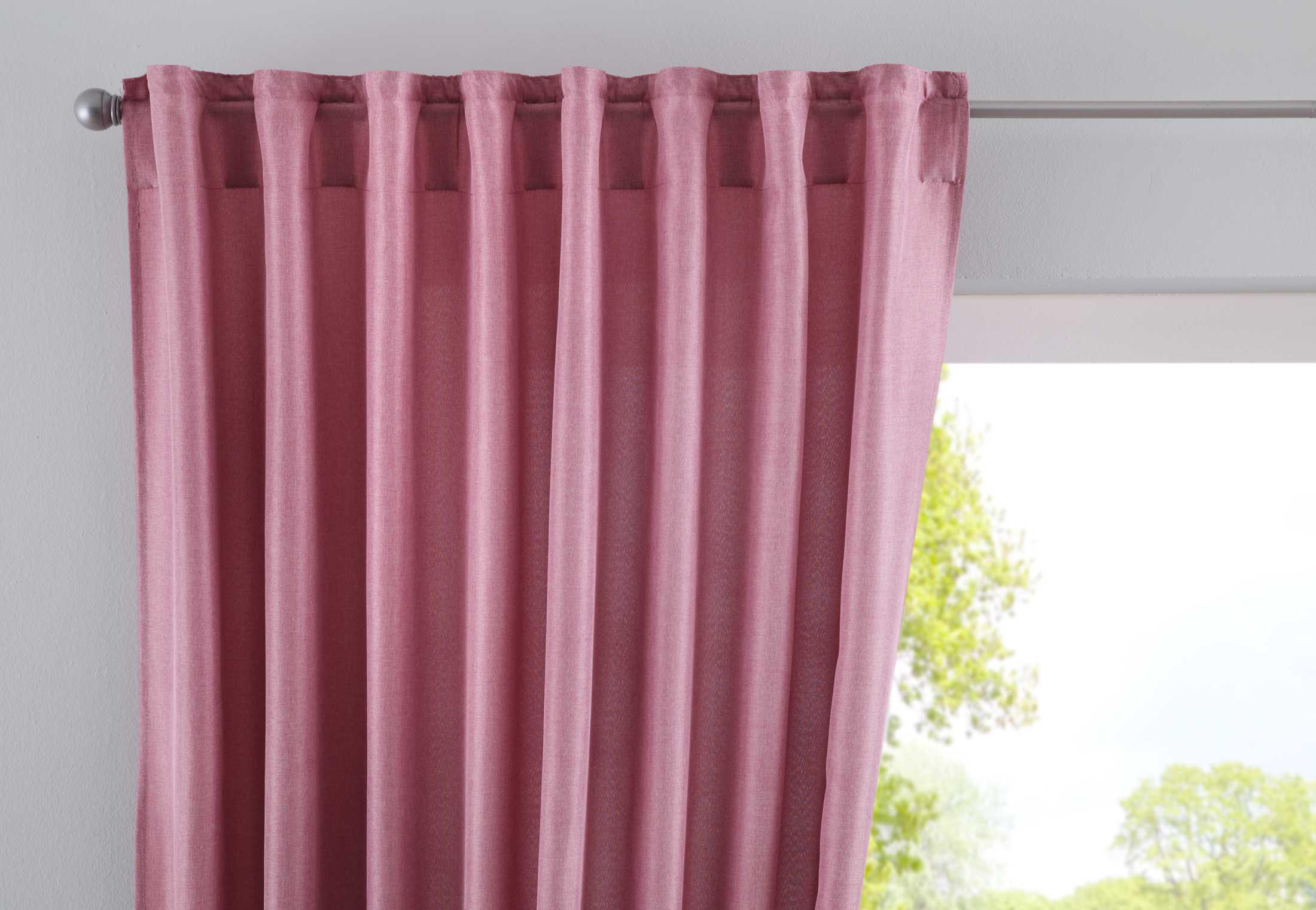 SCHLAUFENGARDINE »Jena« HxB 145x140 cm Altrosa - Rosa, Textil (140/145cm) - Gardinenbox