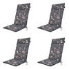 GARTENSTUHLKISSEN Canvas 120/50 cm 4er-Set - Grau, Textil (50/8/120cm) - Madison