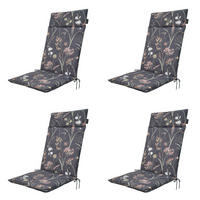 GARTENSTUHLKISSEN Canvas 120/50 cm 4er-Set - Grau, Textil (50/8/120cm) - Madison