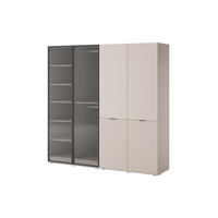 DREHTÜRENSCHRANK ATELIO 202/200/51 cm Modern Kleiderschrank 4-türig Kaschmir - Kaschmir, Holzwerkstoff (202/200/51cm) - MASSENO