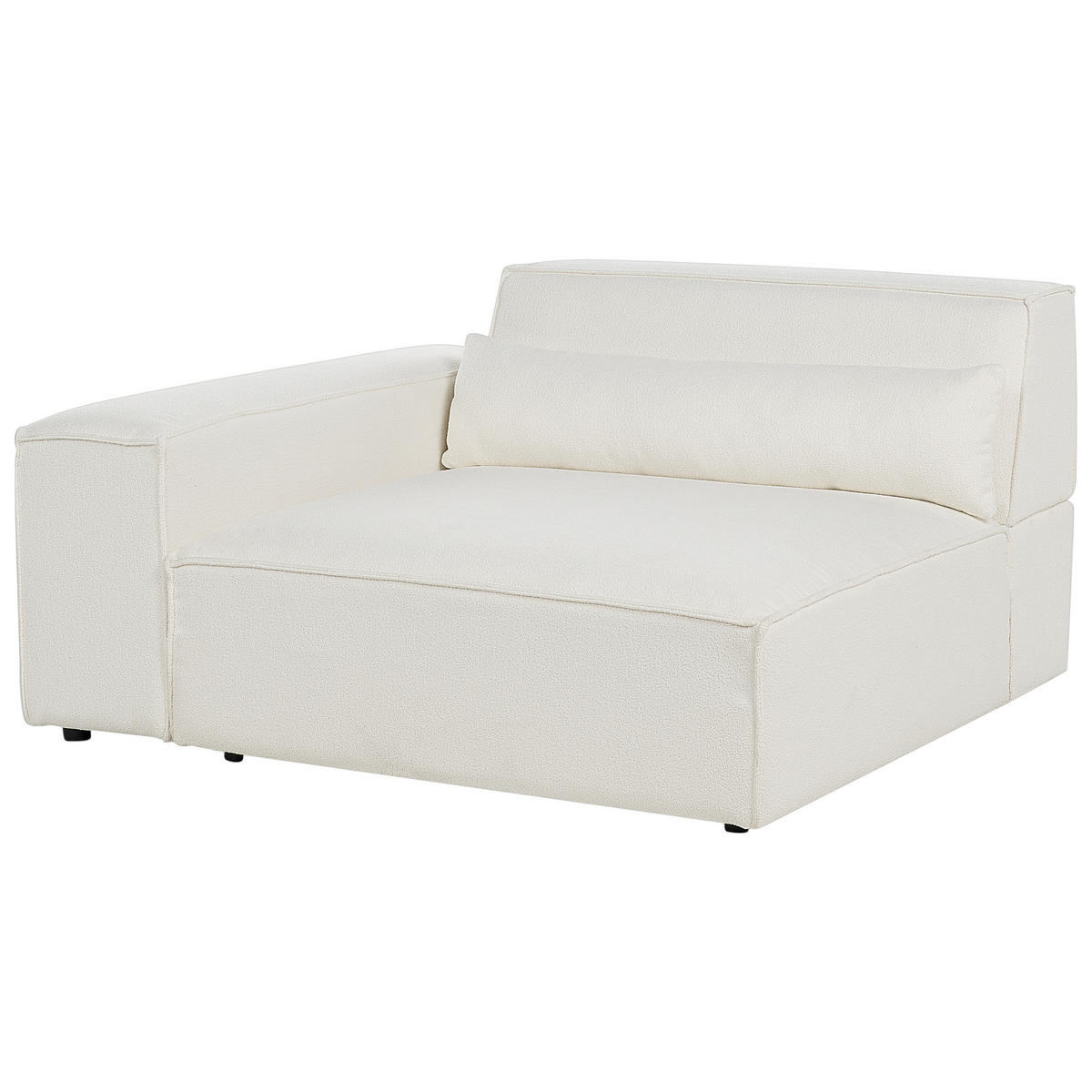 2-SITZER-SOFA Bouclé cremeweiß Hellnar - Weiß, Textil (262/70/126cm) - Beliani