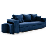 SOFA Grafit TANGO Mit Hockern - Graphitfarben, Textil (238/85/87cm) - Sepro Meble