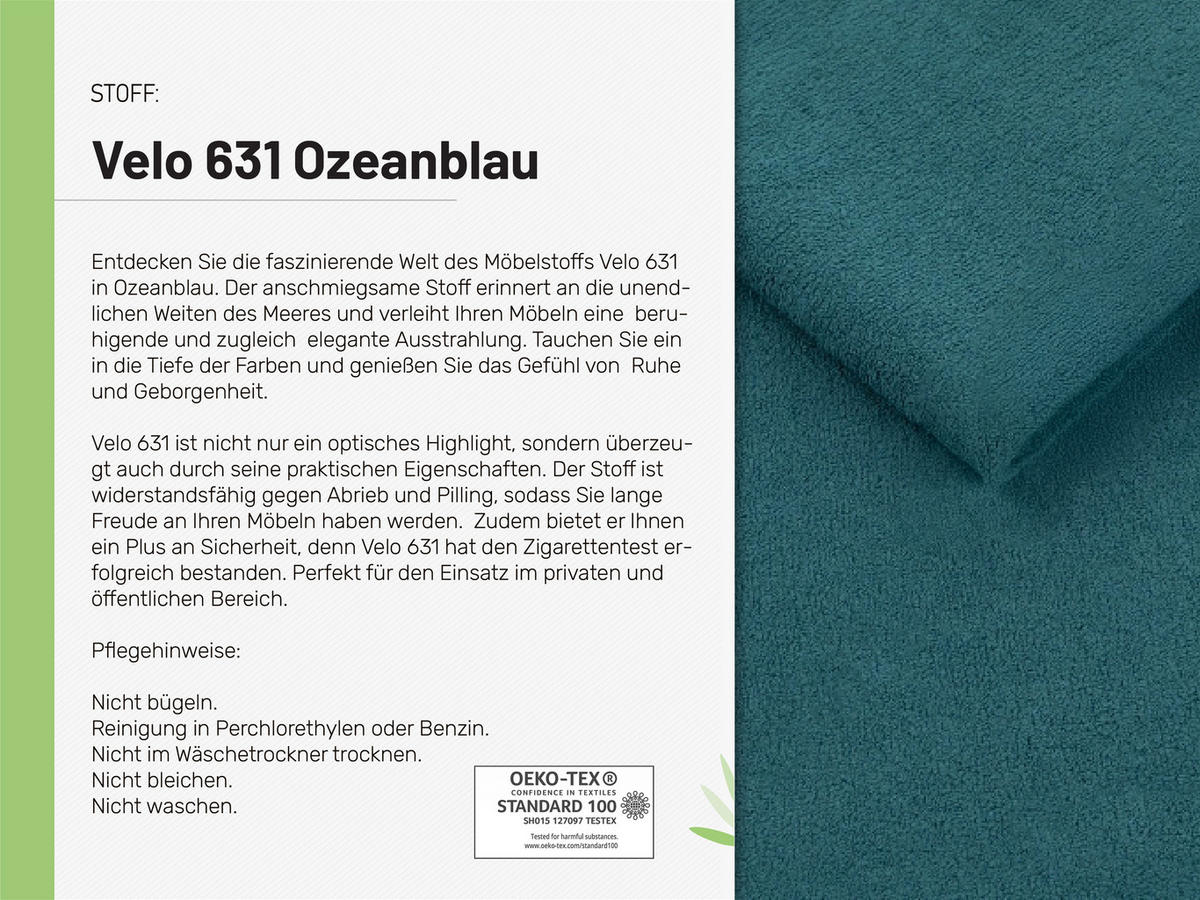 ECKSOFA Nolani mit Schlaffunktion & Bettkasten – Modern & Bequem - Türkis, Kunststoff (248/145cm) - Homesy