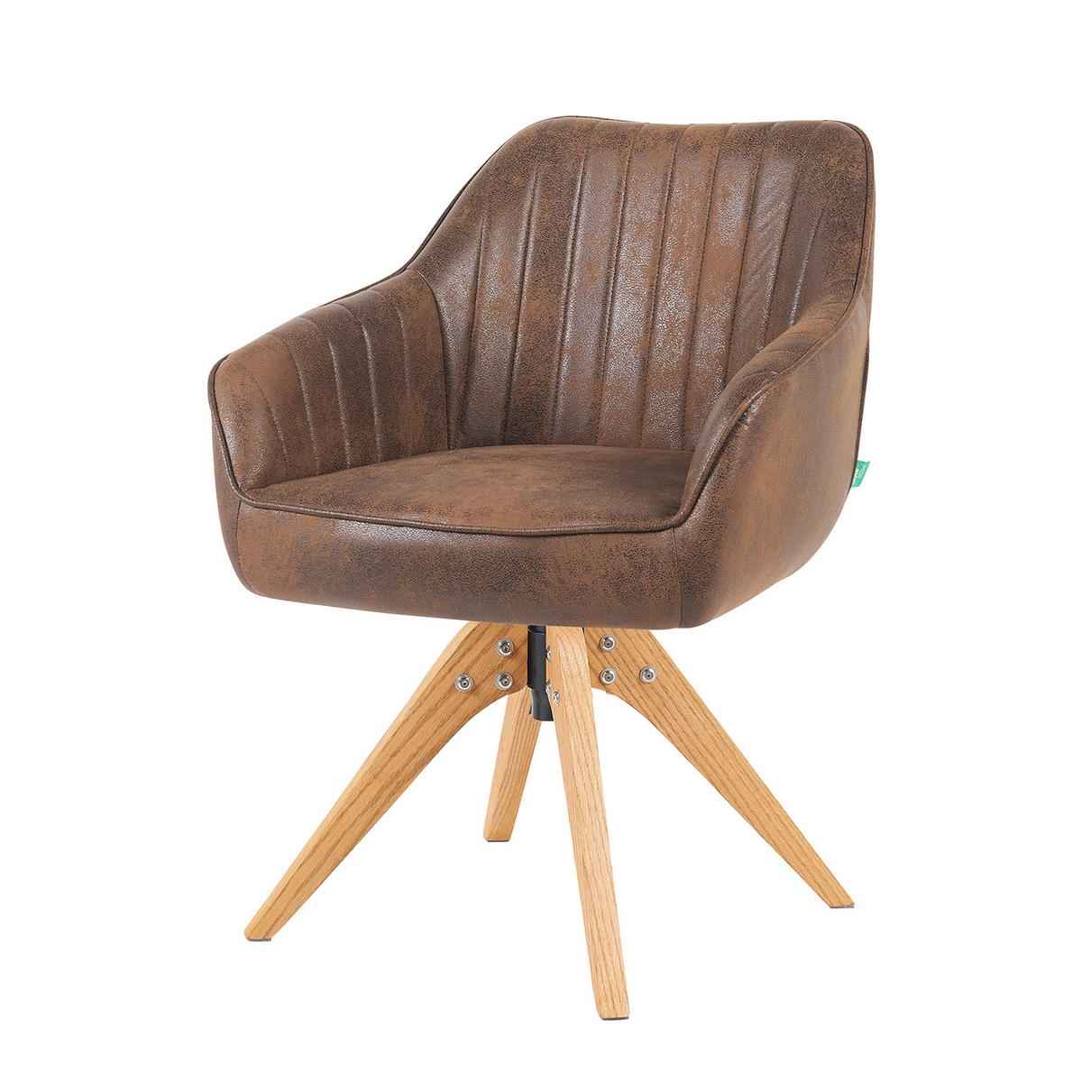 ARMLEHNSTUHL Mika-Finn 2er-Set - Honigeiche/Braun, Eichenholz/Holz (60/82/61cm) - DUBI Möbel
