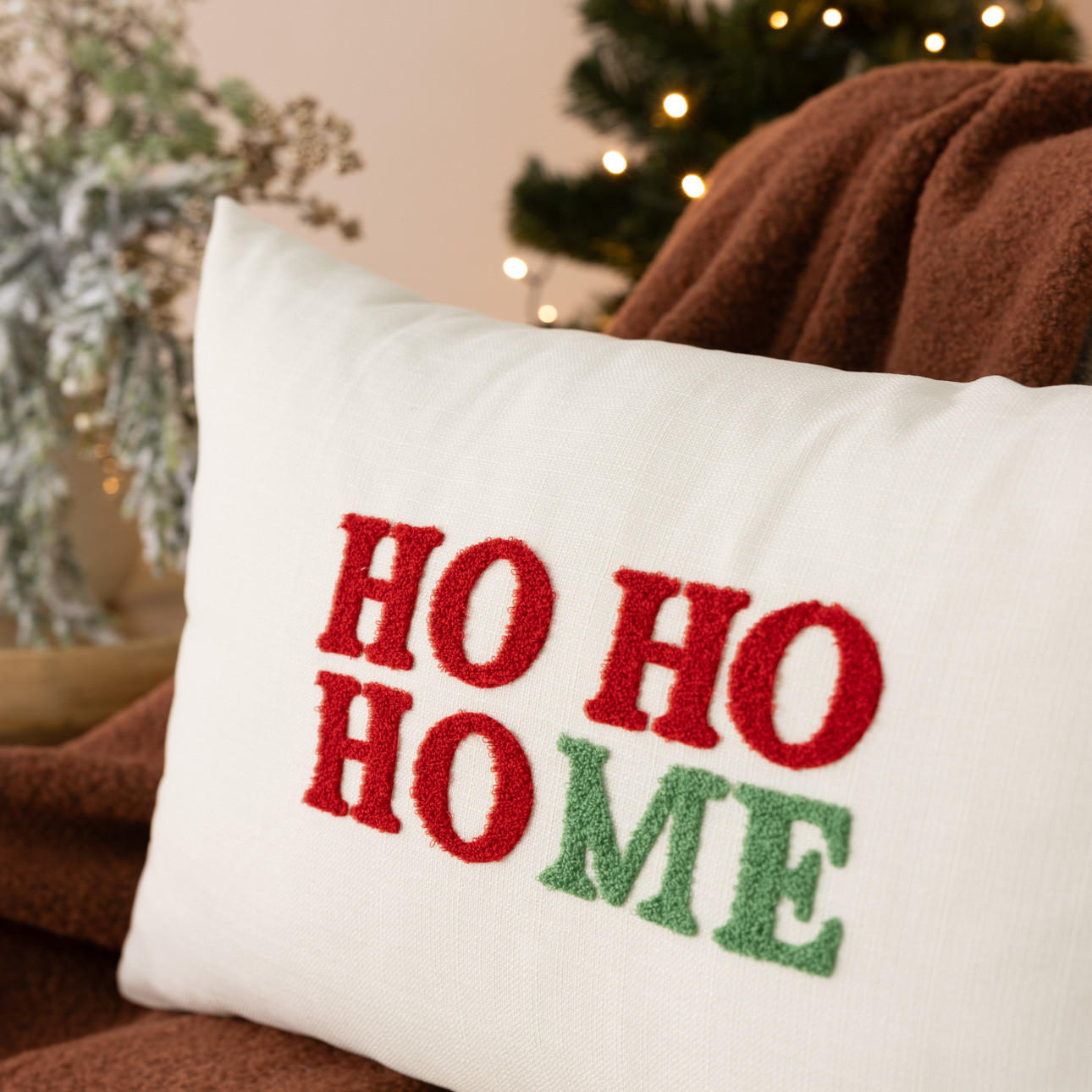 KISSENHÜLLE Ho Ho Home 60x40 cm - Weiß, Textil (60/1cm) - Dekoria