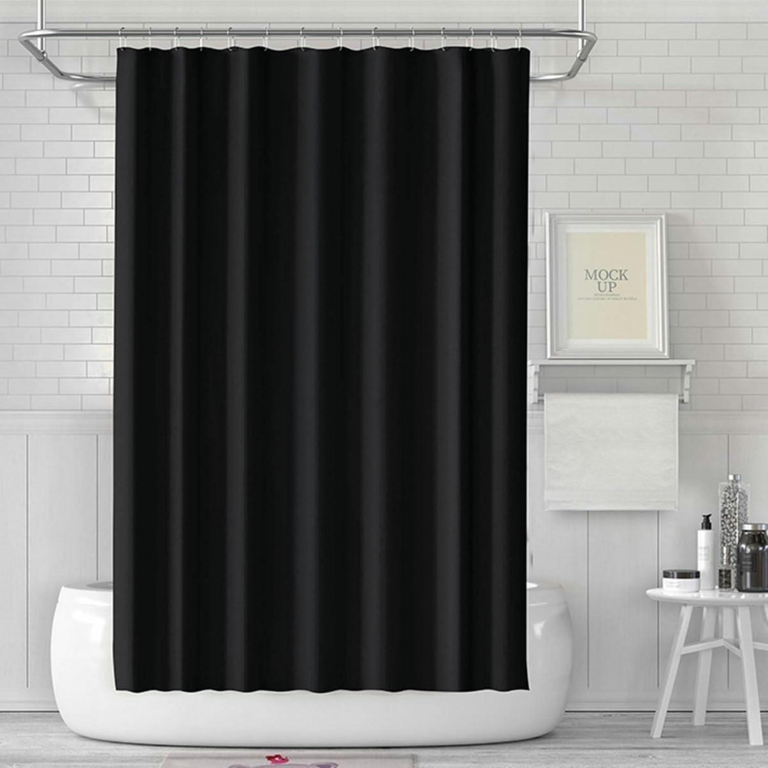 DUSCHVORHANG Schwarz 180 x 180 cm - Schwarz, Kunststoff (180/180cm)