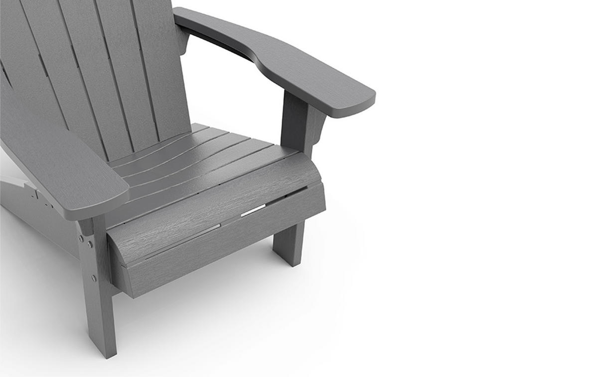 GARTENSTUHL Adirondack Troy - Grau, Kunststoff (80/96.5/85cm) - Keter