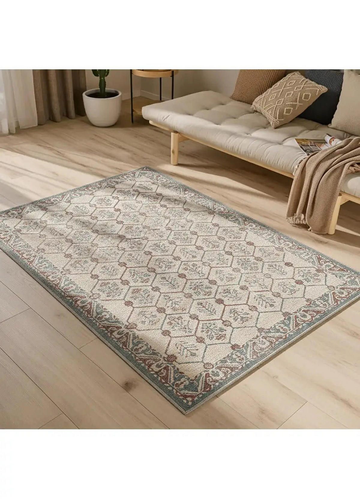 IN- & OUTDOOR-TEPPICH Blau / Kupfer Lua 200/290 cm - Blau/Kupferfarben, Textil (200/290cm) - Atticgo
