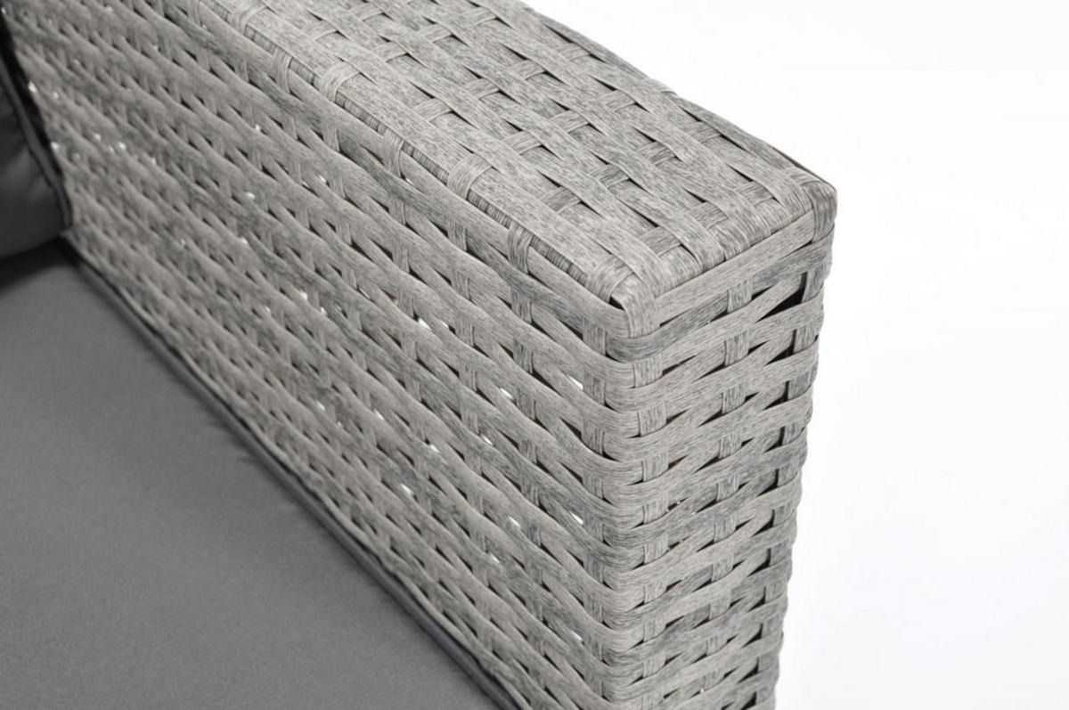 GARTENSESSEL Porto Grau, mit Graphitkissen - Graphitfarben/Grau, Holzwerkstoff/Metall (75/62/67cm) - Bettso