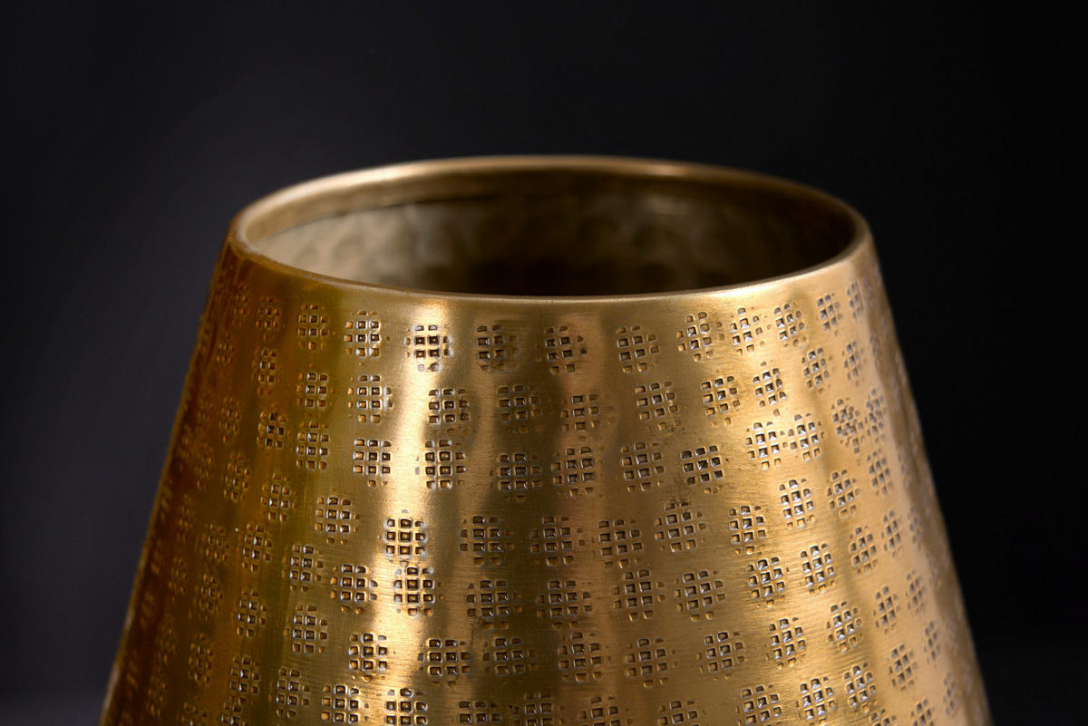 VASE ORIENT Metall Gold 50 cm - Goldfarben, Metall (50cm) - riess-ambiente