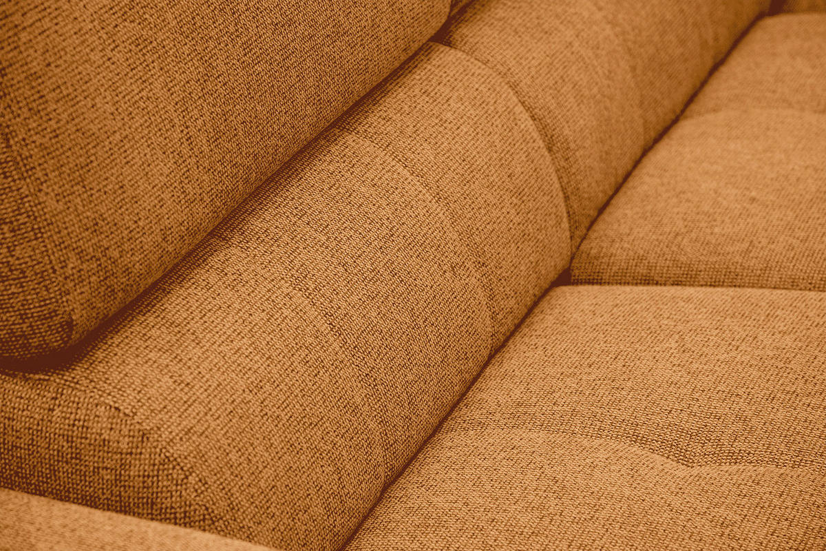 ECKSOFA FIERO 5-Sitzer, orange - Schwarz/Orange, Holzwerkstoff/Textil (290/228cm) - Courtois Laville