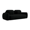 3-SITZER SOFA mit Schlaffunktion Bouclé Stoff Schwarz - Schwarz, Holzwerkstoff/Kunststoff (266/95/121cm) - LaMiaSofa