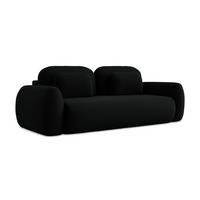 3-SITZER SOFA mit Schlaffunktion Bouclé Stoff Schwarz - Schwarz, Holzwerkstoff/Kunststoff (266/95/121cm) - LaMiaSofa