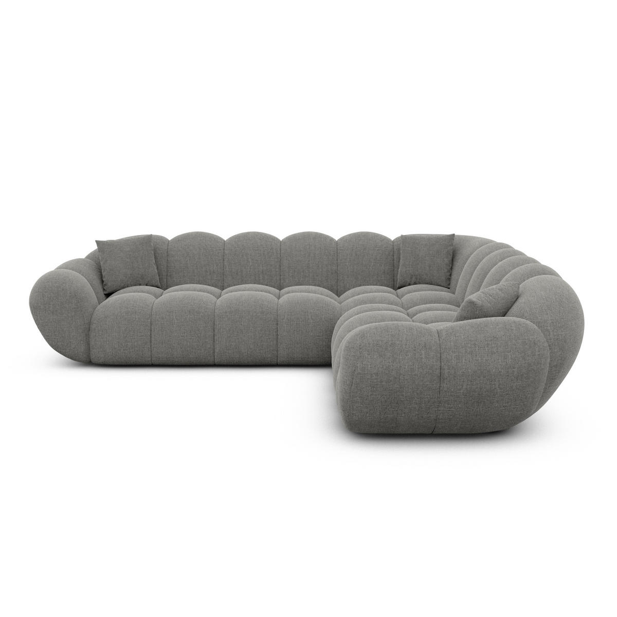 ECKSOFA Liva Grau Strukturstoff - Grau, Textil (258/258cm) - VAROYAL