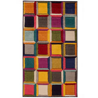 TEPPICH Geo-Muster Bunt mit Jute-Rücken MEON JOE, Multi 160x230 cm - Multicolor, Textil (160/230cm) - KADIMA DESIGN