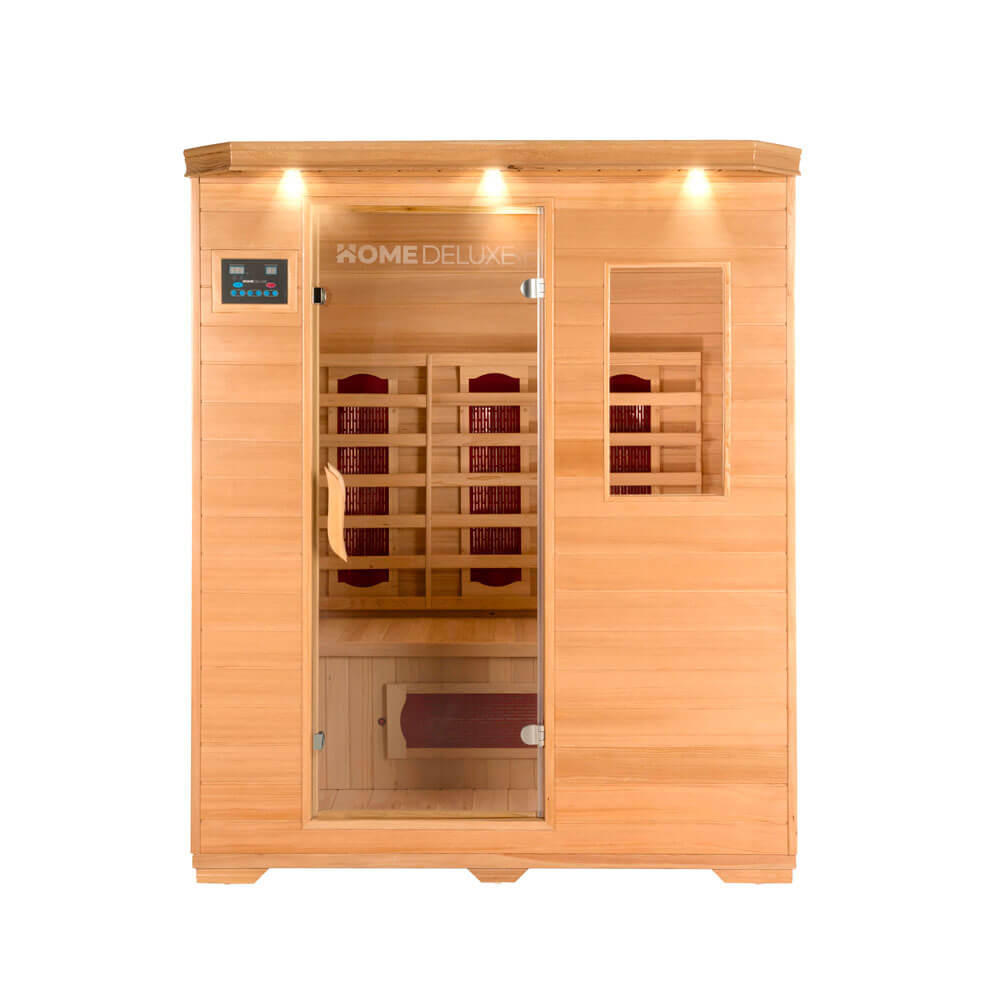 INFRAROTKABINE REDSUN L - Braun, Holz (153/190/110cm) - Home Deluxe