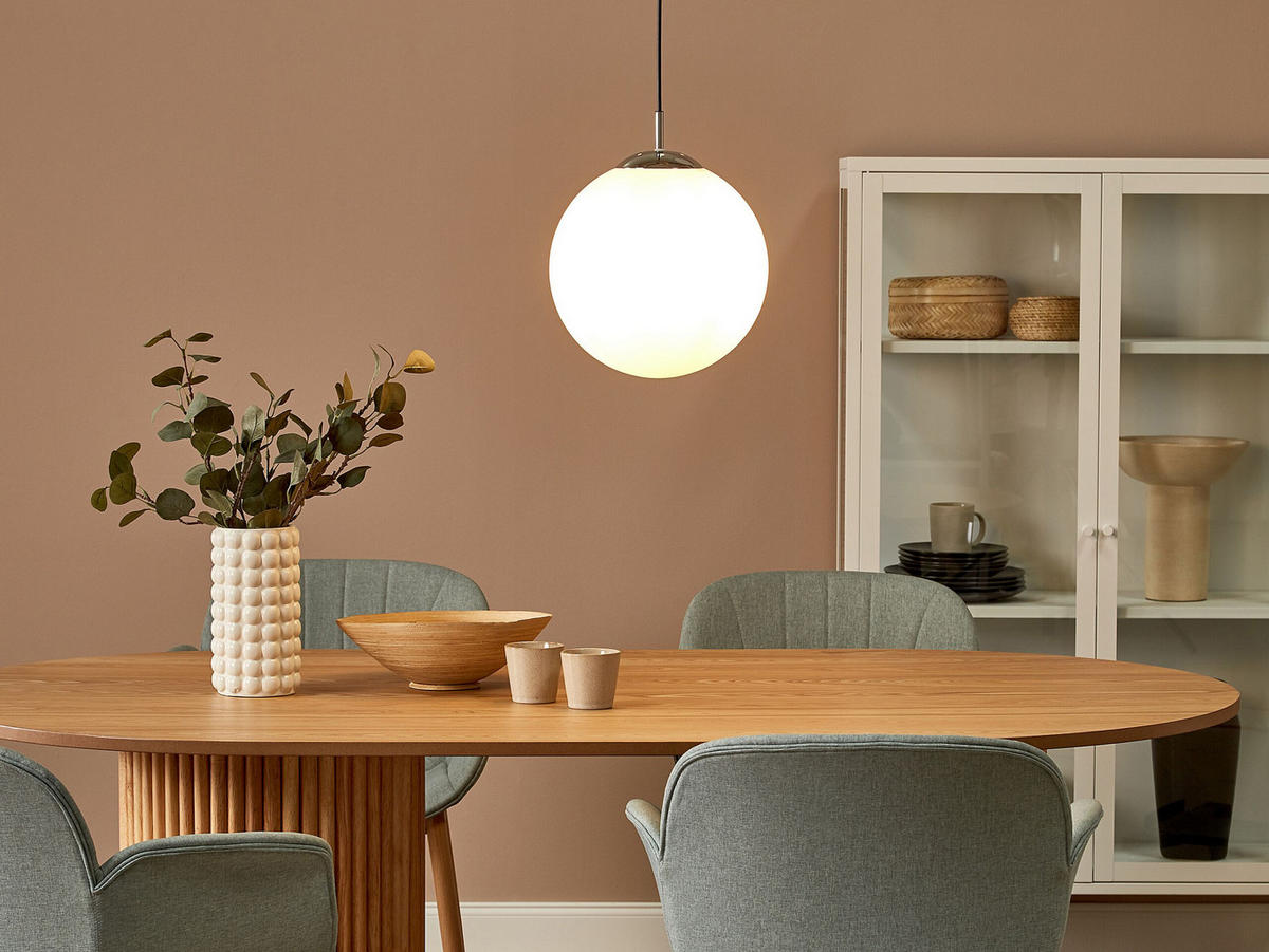 HÄNGELEUCHTE Barrow 27/27/141 cm - Weiß, Glas (27/27/141cm) - Beliani