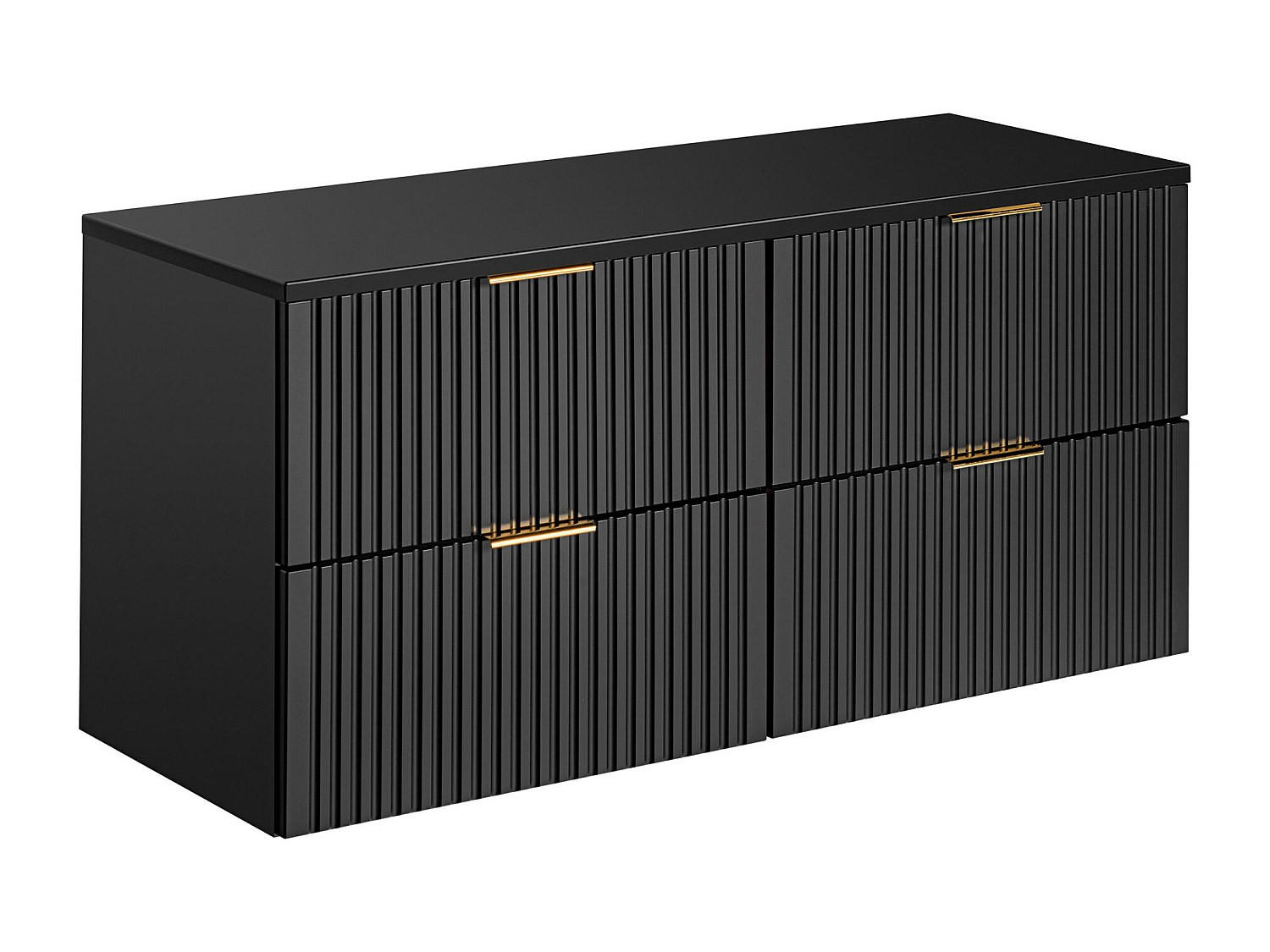 Vente-Unique Waschbeckenunterschrank Schwarz 120x57x46 cm