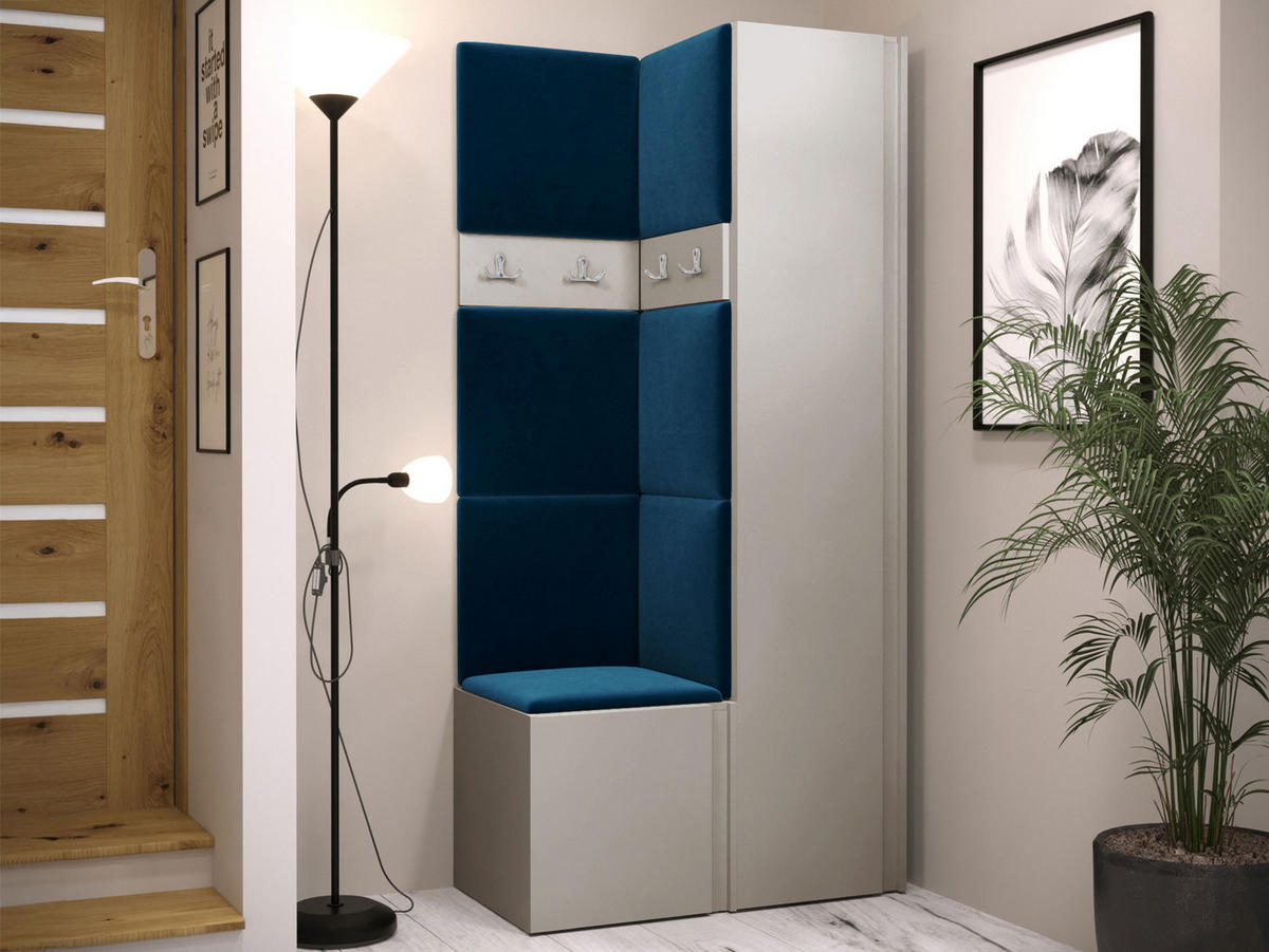 GARDEROBEN-SET Orion XXIV - Kaschmir/Blau, Holzwerkstoff/Kunststoff (82/186/46cm) - MIRJAN24