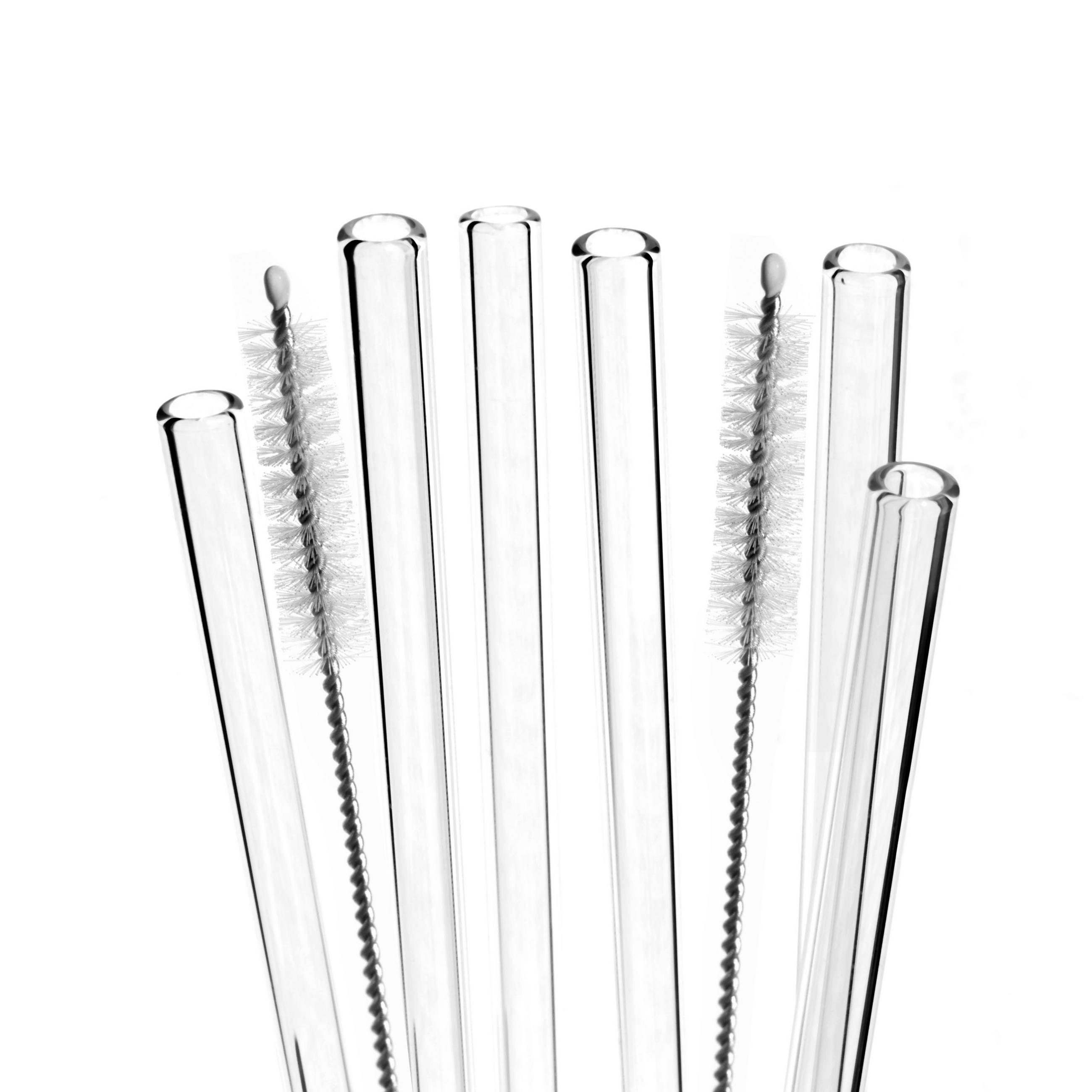 GLAS-TRINKHALME aus Borosilikatglas, gerade Form - Transparent, Glas (0.8/25cm) - bremermann