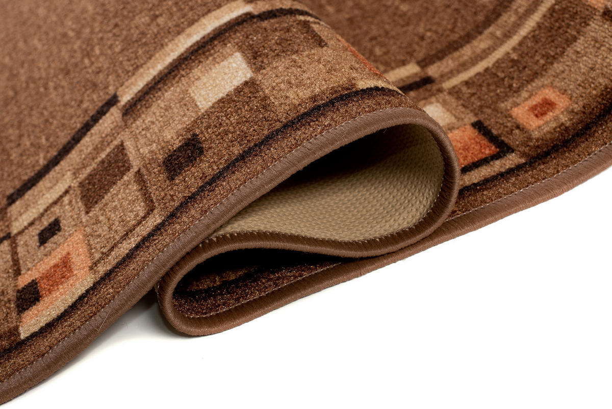 TEPPICHLÄUFER Anti-Rutsch Braun rutschfest Gummiunterlage 67/100 cm - Braun, Textil (67/100cm) - Tapiso