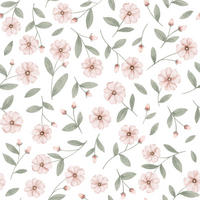 VLIESTAPETE Eden Blumen 50 cm x 10 m rosa/grün - Hellrosa/Salbeigrün, Papier (50/1000cm) - Lilipinso