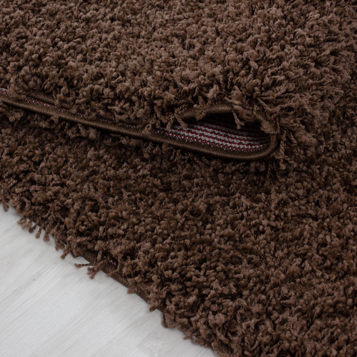 TEPPICH Hochflor Unifarben Polypropylen Wohnzimmer Shaggy Braun Rechteckig 160x230 - Braun, Textil (160/230cm) - KADIMA DESIGN
