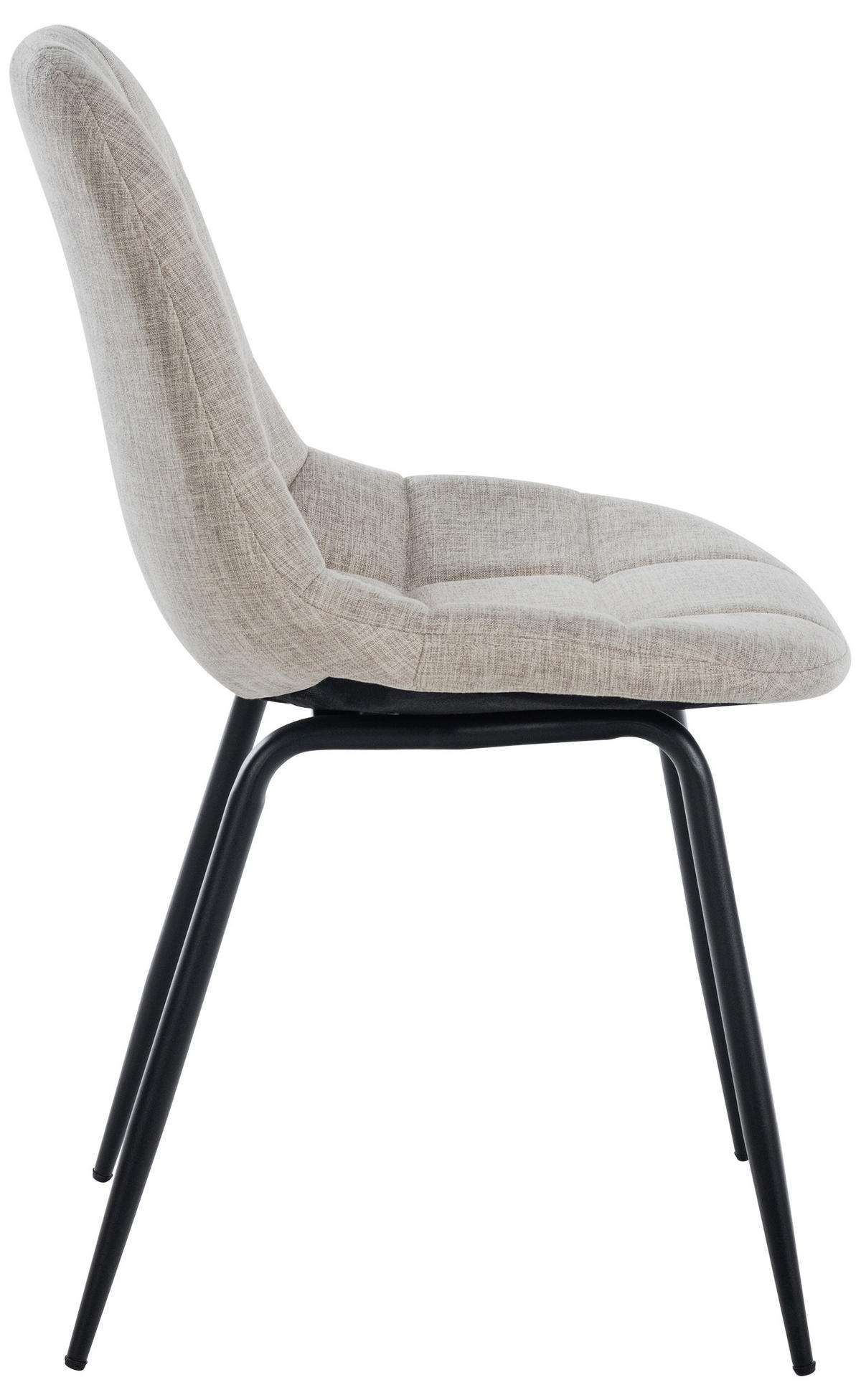 STUHL Stoff creme - Creme/Schwarz, Textil/Metall (46/82/52cm) - CLP