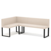 ECKBANK links SANA U Kunstleder glatt, 142/196 cm Beige - Beige, Kunststoff/Textil (142/196cm) - Idohome