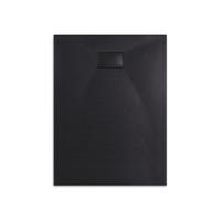 DUSCHWANNE mit rutschhemmender Oberfläche 90/120 cm, Schwarz - Schwarz, Naturmaterialien (90/2.6/120cm) - EMKE