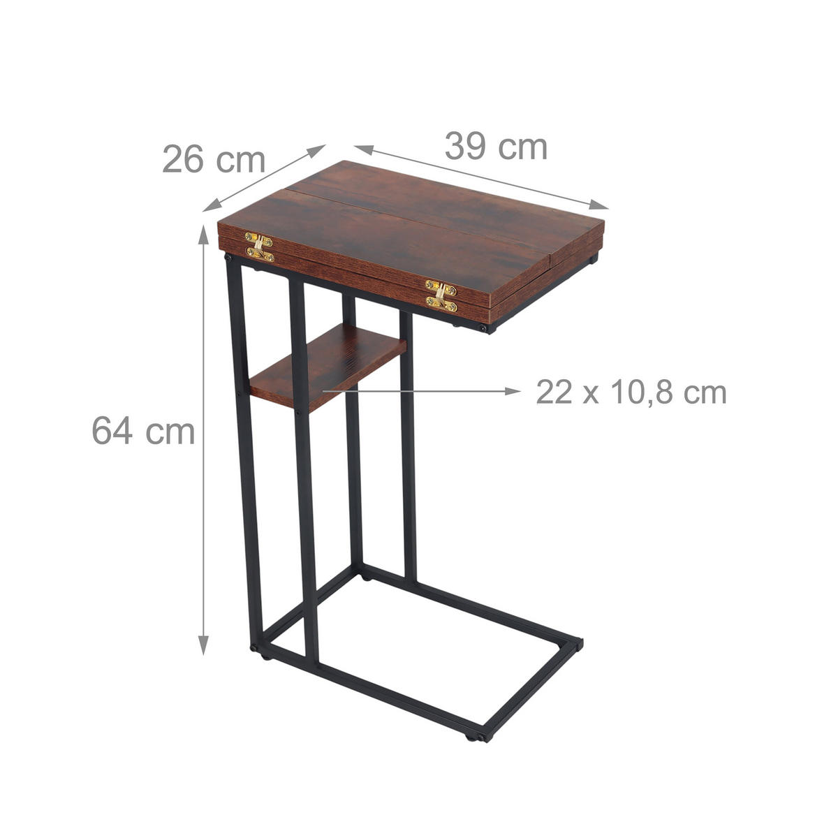 BEISTELLTISCH - Multicolor, Holzwerkstoff/Metall (39/52/64cm) - Relaxdays