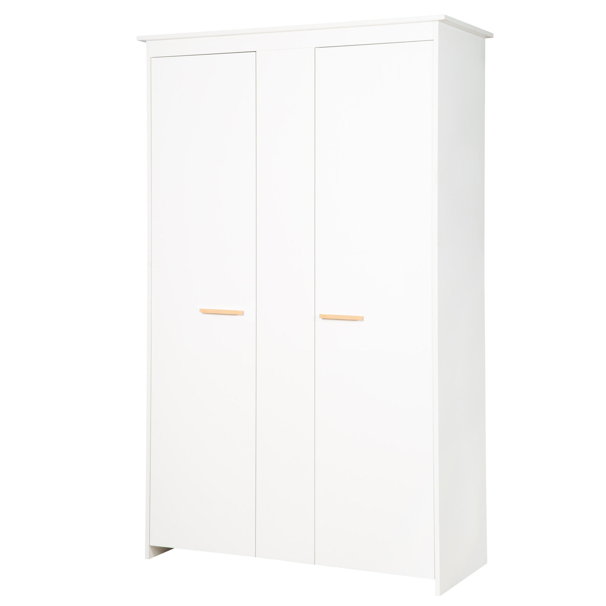 KLEIDERSCHRANK Anton - Weiß, Holz/Holzwerkstoff (119/190/52cm) - Roba