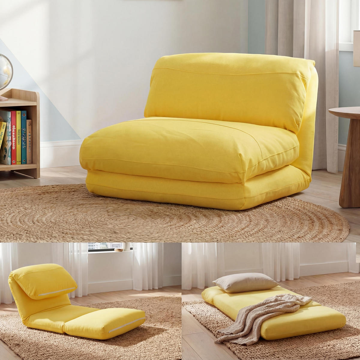 SCHLAFSESSEL Gelb - Gelb, Textil (75/60/75cm) - MCW